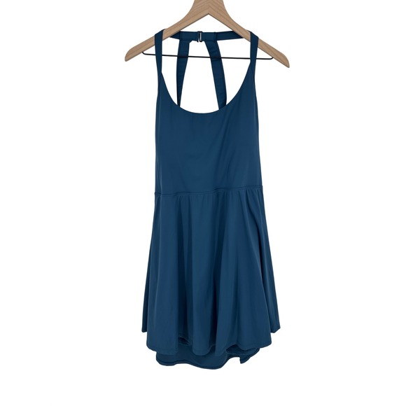 HALARA Dresses & Skirts - Halara Dress Women 3X Blue Open Back Built In Shorts Activewear Athleisure